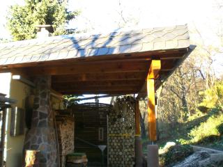 �berdachung mit Mansarde