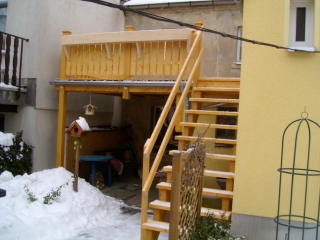 Balkon mit Au�entreppe